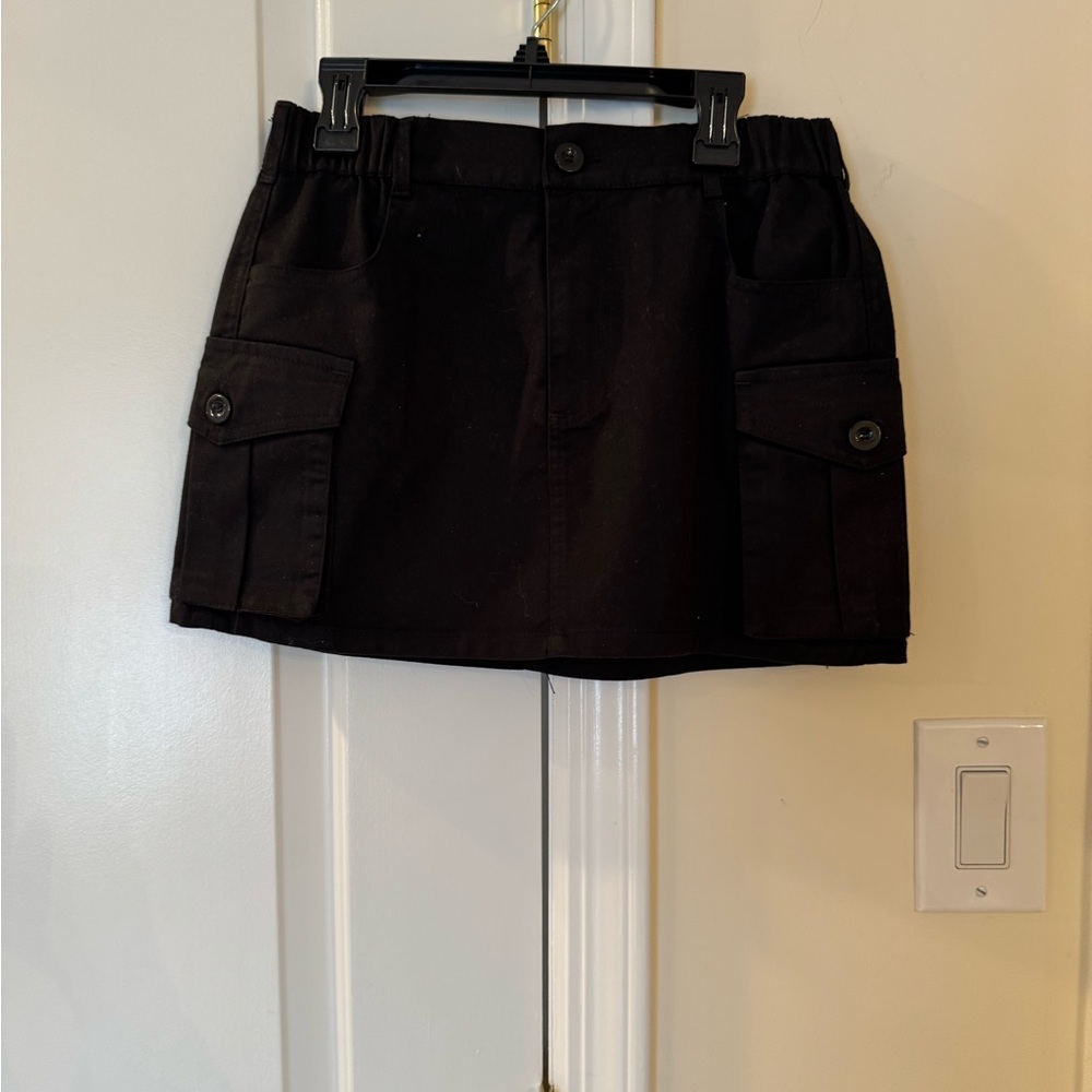 Black Mini Skirt with Pockets